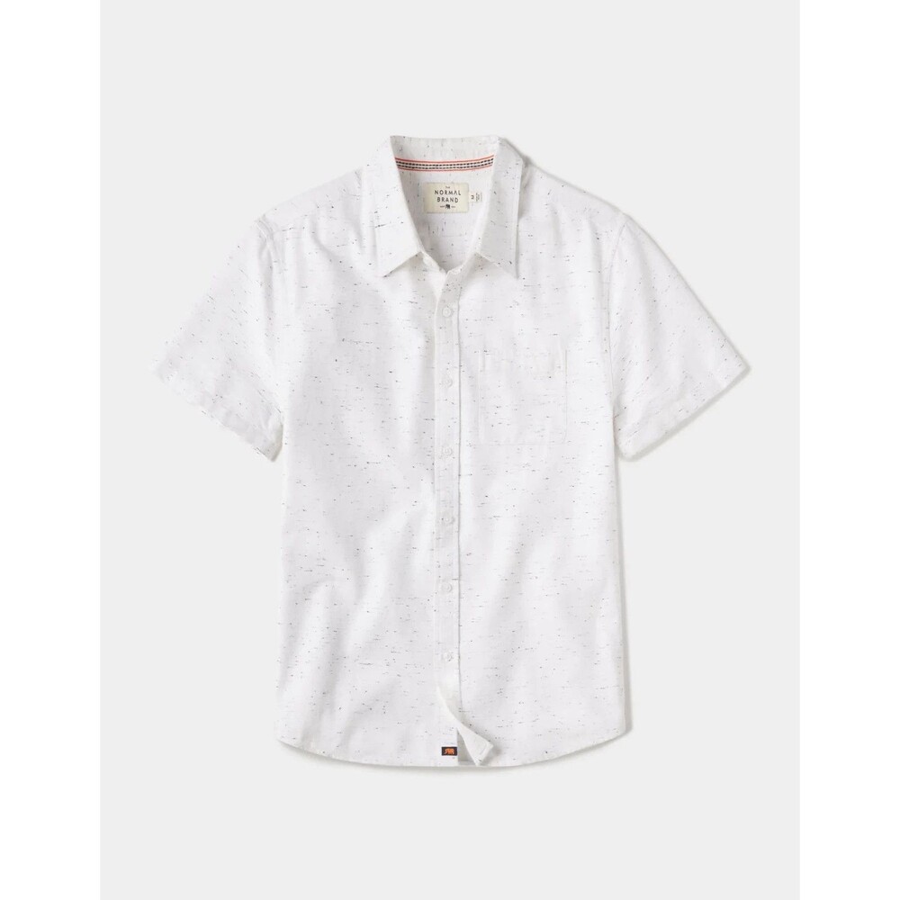 *Brand New* The Normal Brand Freshwater Button Up Shirt in White Nep Size Large